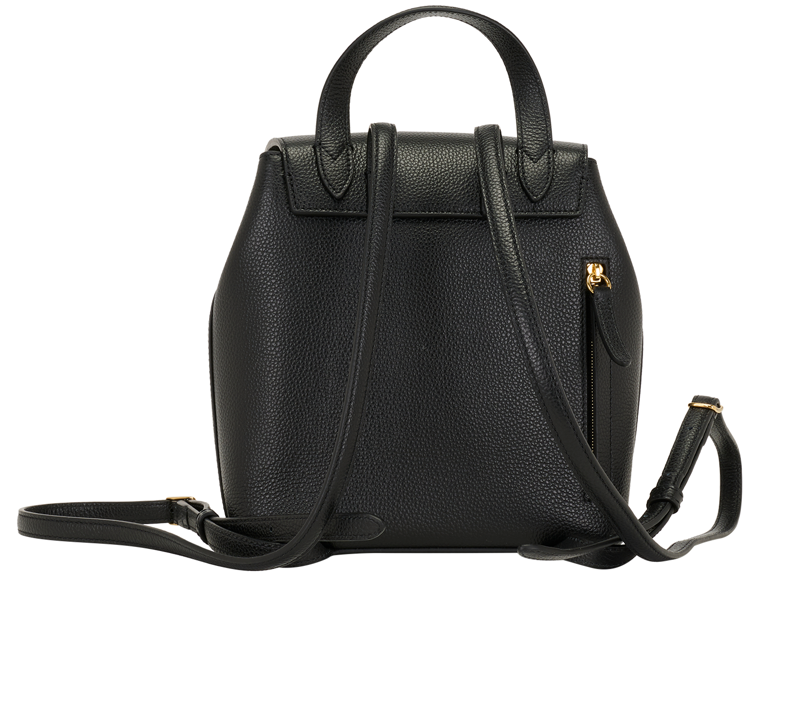 Mini Bayswater Backpack, &pound;475, Handbags, Black, Leather, Back view